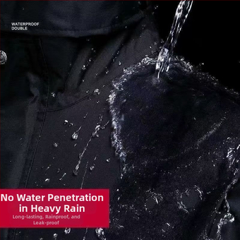 Poncho βροχής μονής μορφής από Oxford ύφασμα, παχύ, με PVC αδιάβροχο στρώμα, για ενήλικες, υπαίθρια πεζοπορία
