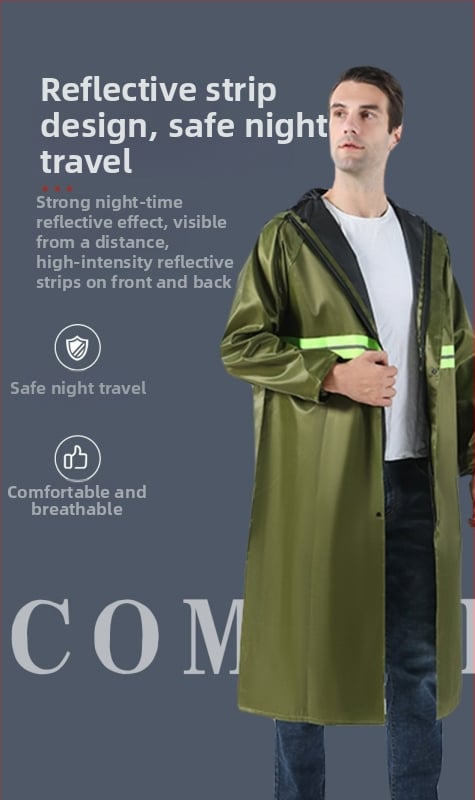 Poncho βροχής μονής μορφής από Oxford ύφασμα, παχύ, με PVC αδιάβροχο στρώμα, για ενήλικες, υπαίθρια πεζοπορία