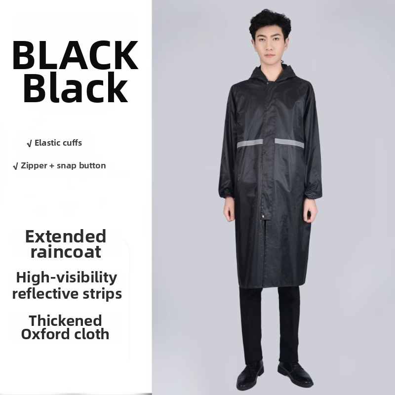 Poncho βροχής μονής μορφής από Oxford ύφασμα, παχύ, με PVC αδιάβροχο στρώμα, για ενήλικες, υπαίθρια πεζοπορία