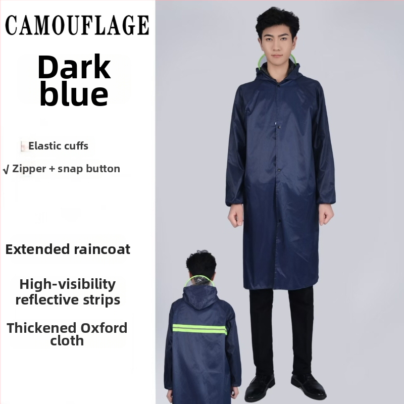 Poncho βροχής μονής μορφής από Oxford ύφασμα, παχύ, με PVC αδιάβροχο στρώμα, για ενήλικες, υπαίθρια πεζοπορία