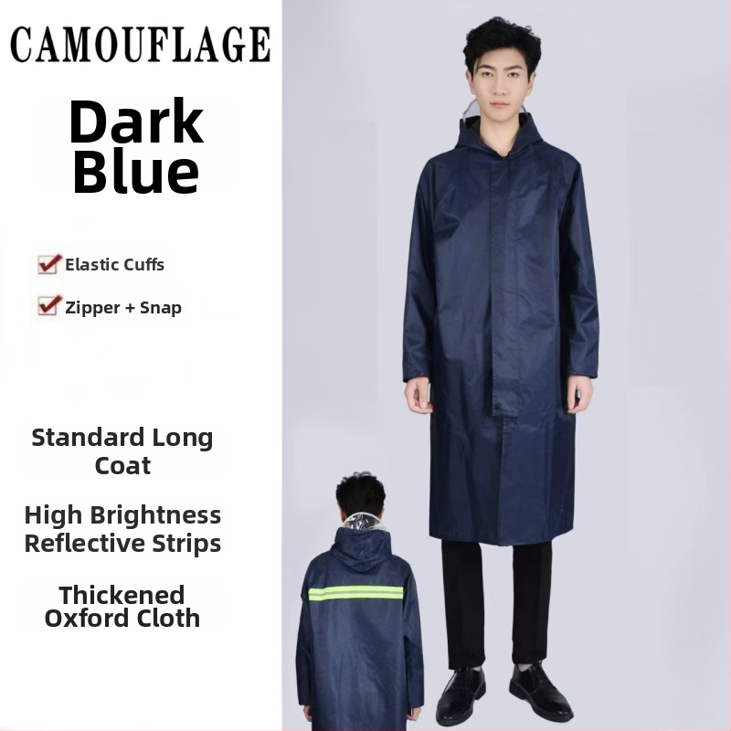 Poncho βροχής μονής μορφής από Oxford ύφασμα, παχύ, με PVC αδιάβροχο στρώμα, για ενήλικες, υπαίθρια πεζοπορία