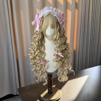 Perucă cosplay pentru doamne, model Y0026, fibră rezistentă la temperatură înaltă, mecanism de procesare, bucle