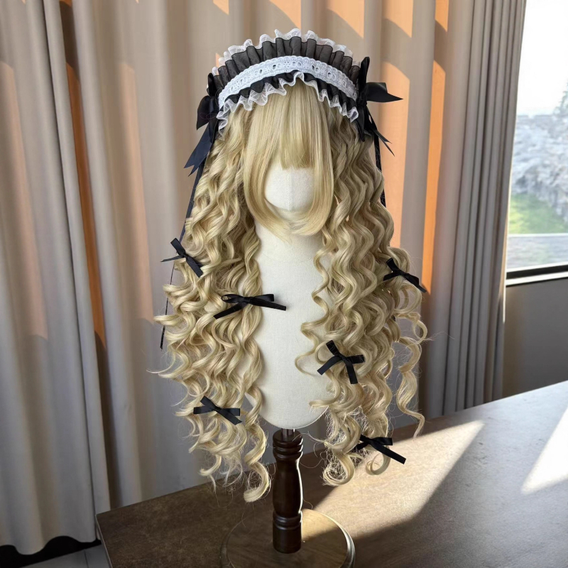 Perucă cosplay pentru doamne, model Y0026, fibră rezistentă la temperatură înaltă, mecanism de procesare, bucle