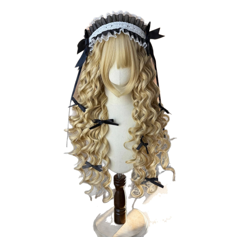 Perucă cosplay pentru doamne, model Y0026, fibră rezistentă la temperatură înaltă, mecanism de procesare, bucle