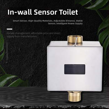 Ventil complet automat de spălare cu senzor pentru toaletă, model Hyb9121b-stool sensor; Alimentare DC/AC; presiune apă 4–6 kg; timp de spălare 6–8 s; ieșire 32 mm