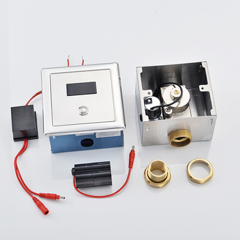 Ventil complet automat de spălare cu senzor pentru toaletă, model Hyb9121b-stool sensor; Alimentare DC/AC; presiune apă 4–6 kg; timp de spălare 6–8 s; ieșire 32 mm