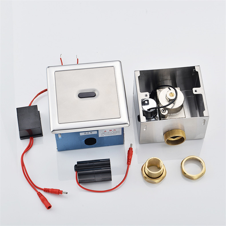 Ventil complet automat de spălare cu senzor pentru toaletă, model Hyb9121b-stool sensor; Alimentare DC/AC; presiune apă 4–6 kg; timp de spălare 6–8 s; ieșire 32 mm