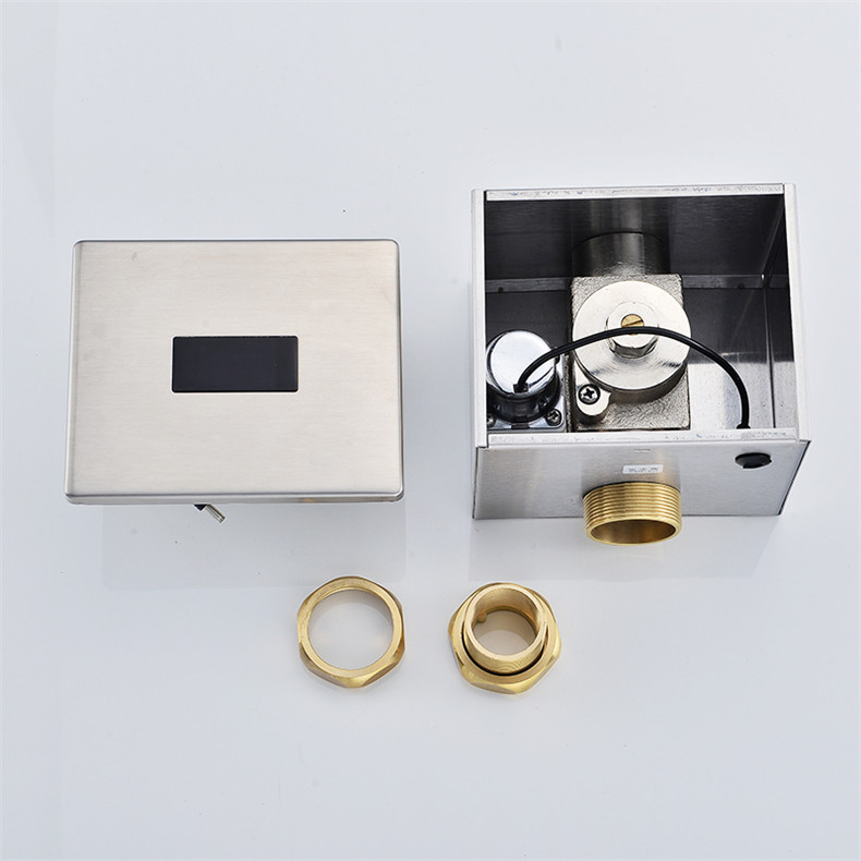 Ventil complet automat de spălare cu senzor pentru toaletă, model Hyb9121b-stool sensor; Alimentare DC/AC; presiune apă 4–6 kg; timp de spălare 6–8 s; ieșire 32 mm