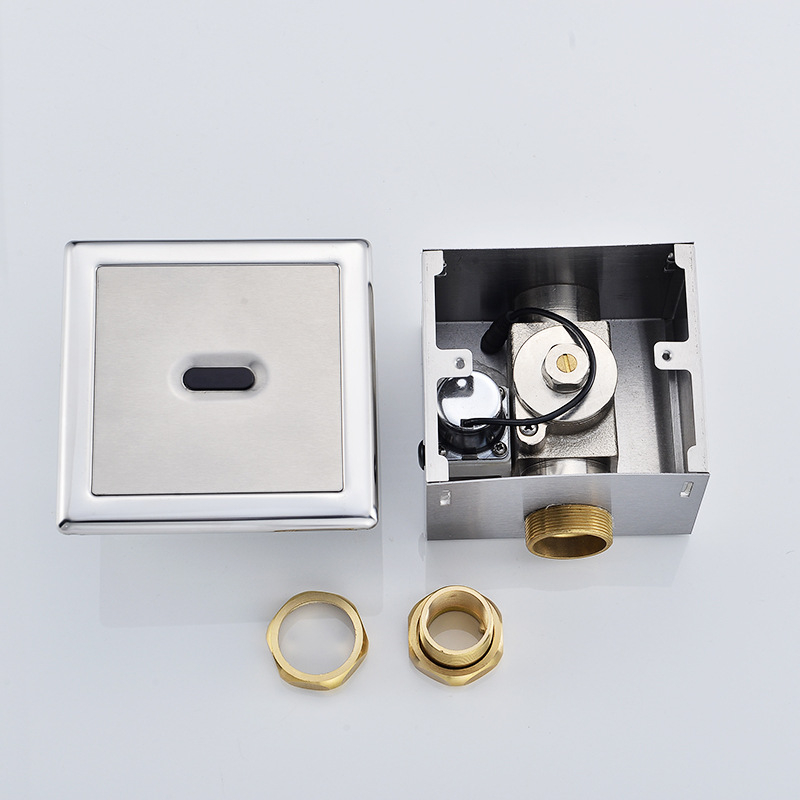 Ventil complet automat de spălare cu senzor pentru toaletă, model Hyb9121b-stool sensor; Alimentare DC/AC; presiune apă 4–6 kg; timp de spălare 6–8 s; ieșire 32 mm