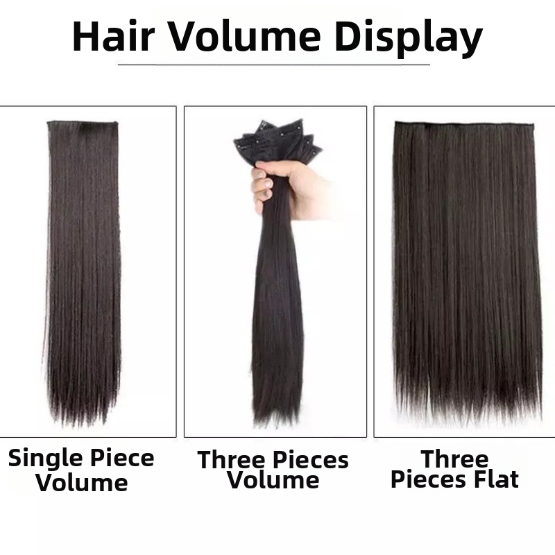 Perucă lungă pentru femei, cu trei părți, fixare invizibilă, valuri de apă, material din mătase rezistentă la temperaturi înalte, nu recomandă vopsire cu temperaturi ridicate