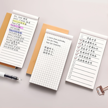 Bloc-notes Ruiqisi cu capac din hârtie kraft, capac rabatabil, 48 de foi