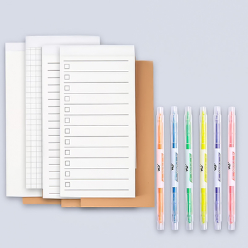 Bloc-notes Ruiqisi cu capac din hârtie kraft, capac rabatabil, 48 de foi