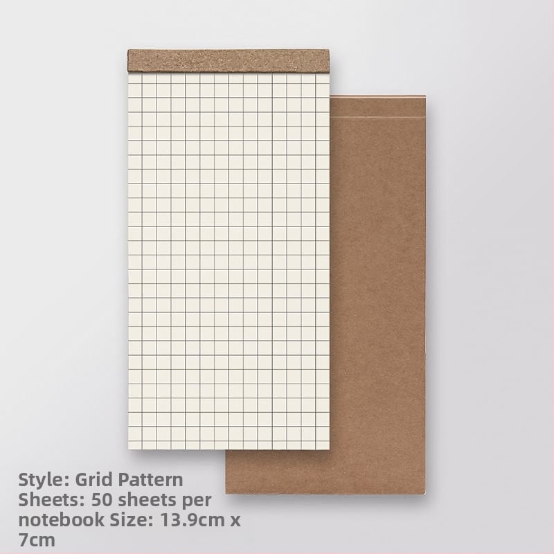 Bloc-notes Ruiqisi cu capac din hârtie kraft, capac rabatabil, 48 de foi