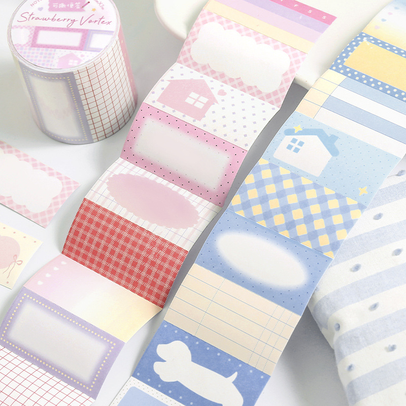 Note for Rulou de Note cu Margine Decorativă – Poate fi lipit, Un Rulou, Ambalaj de Bază