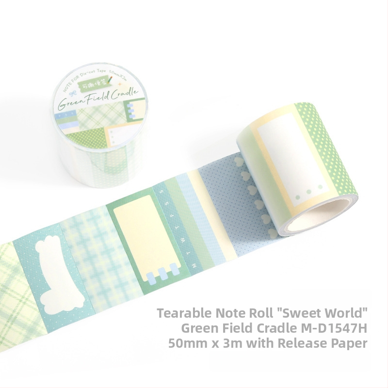 Note for Rulou de Note cu Margine Decorativă – Poate fi lipit, Un Rulou, Ambalaj de Bază