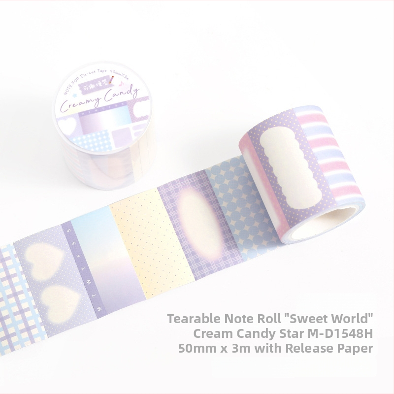 Note for Rulou de Note cu Margine Decorativă – Poate fi lipit, Un Rulou, Ambalaj de Bază