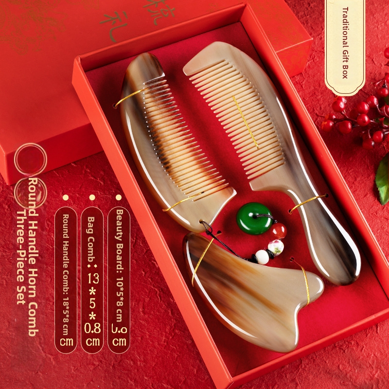 Rogni češalj u poklon kutiji – svadbena para, praktičan dar za dame; Marka: Mingchen craftsmanship; Oblik: Drugo; Materijal: Drugo; Stil: Jednostavno