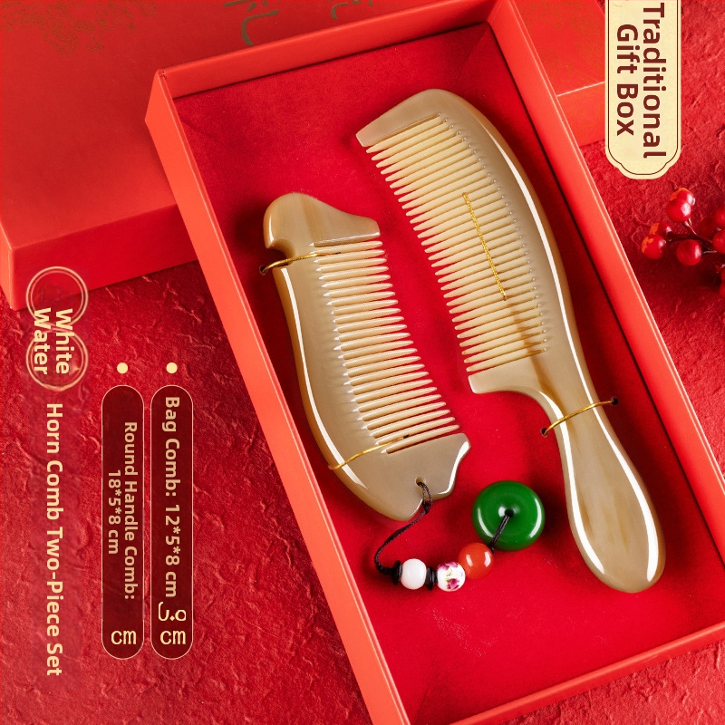 Rogni češalj u poklon kutiji – svadbena para, praktičan dar za dame; Marka: Mingchen craftsmanship; Oblik: Drugo; Materijal: Drugo; Stil: Jednostavno