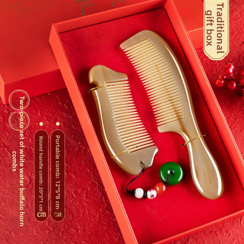 Rogni češalj u poklon kutiji – svadbena para, praktičan dar za dame; Marka: Mingchen craftsmanship; Oblik: Drugo; Materijal: Drugo; Stil: Jednostavno