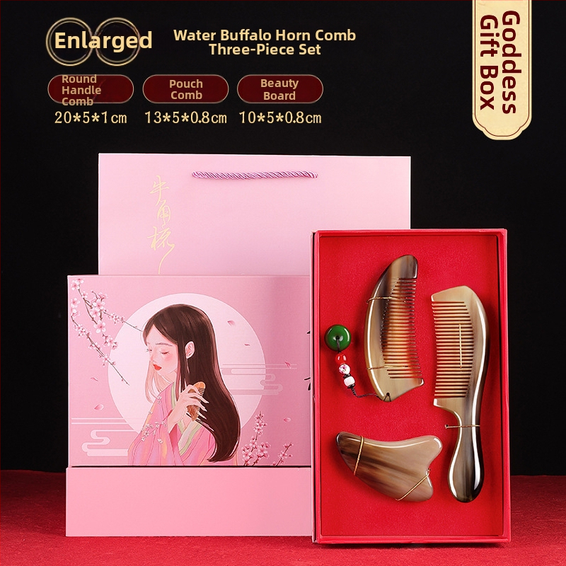 Rogni češalj u poklon kutiji – svadbena para, praktičan dar za dame; Marka: Mingchen craftsmanship; Oblik: Drugo; Materijal: Drugo; Stil: Jednostavno