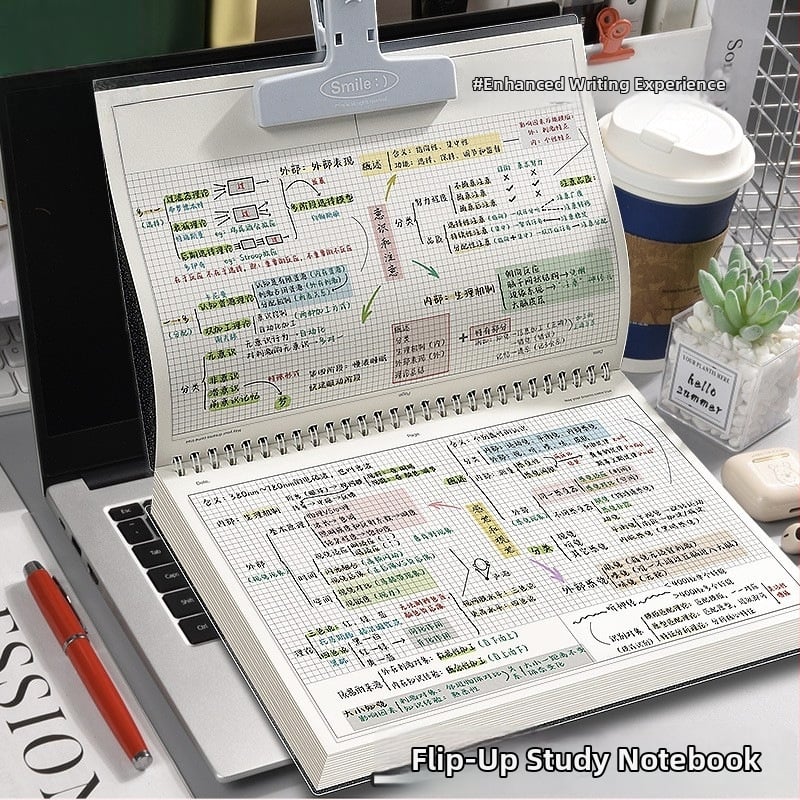 Caiet cu spirala, copertă PP, hârtie din pulpă de lemn, 80 g/m², 100–200 pagini
