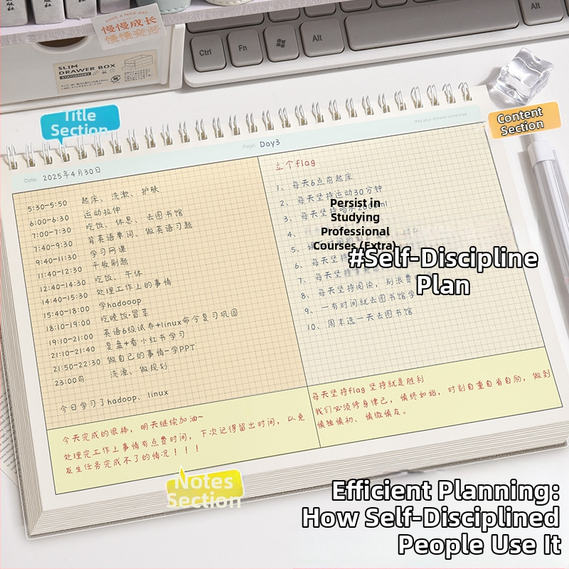 Caiet cu spirala, copertă PP, hârtie din pulpă de lemn, 80 g/m², 100–200 pagini