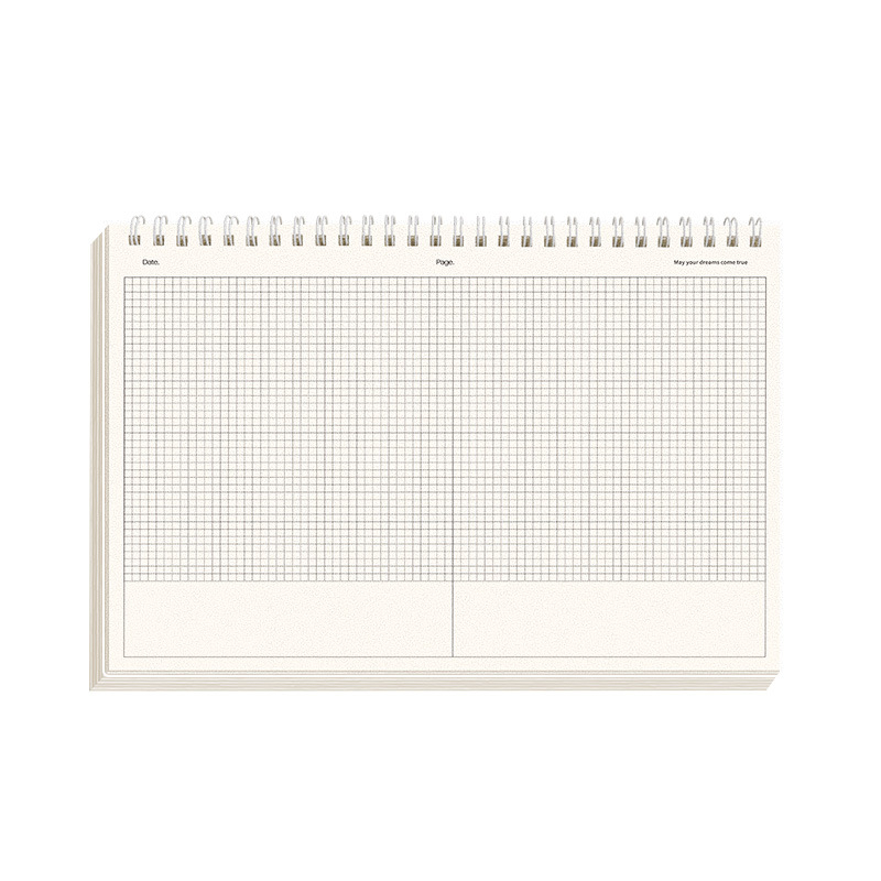 Caiet cu spirala, copertă PP, hârtie din pulpă de lemn, 80 g/m², 100–200 pagini