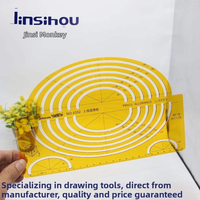 Șablon oval pentru desen 4352, riglă semiovală (Brand: German Capital; Material: adeziv K, adeziv moale)