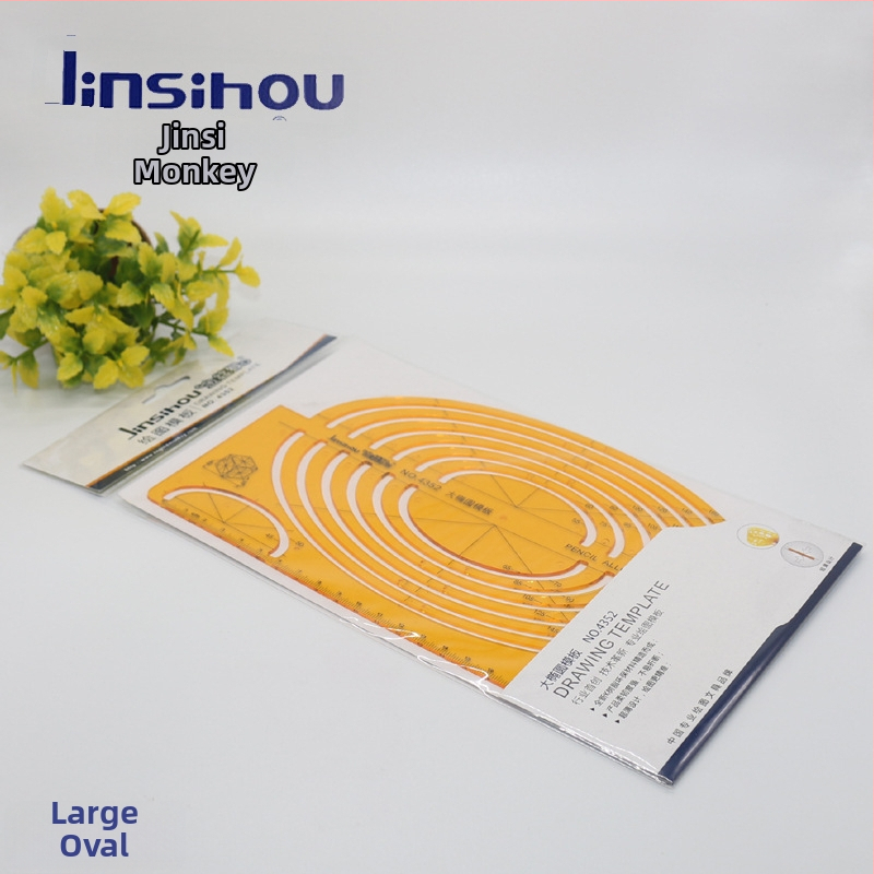 Șablon oval pentru desen 4352, riglă semiovală (Brand: German Capital; Material: adeziv K, adeziv moale)