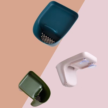 Raft din plastic pentru drenaj la chiuvetă, cu ventuză, mobil, multifuncțional