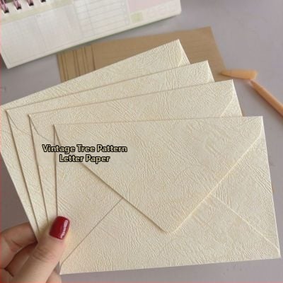 Set de hârtie pentru scrisori și plicuri din kraft – Îngroșat, Stil Ins, Minimalist, Stil antic pentru invitații (Material: kraft paper; Stil: Ins; Temă: antic; Utilizare: invitații)