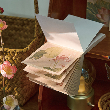 Morning Foam Χρυσωμένο Σημειωματάριο Τριπλής Απόλαυσης, Σειρά Yujiang Evening Boat, Αρχαία Ποίηση και Ζωγραφική, DIY Βασικό Χαρτί