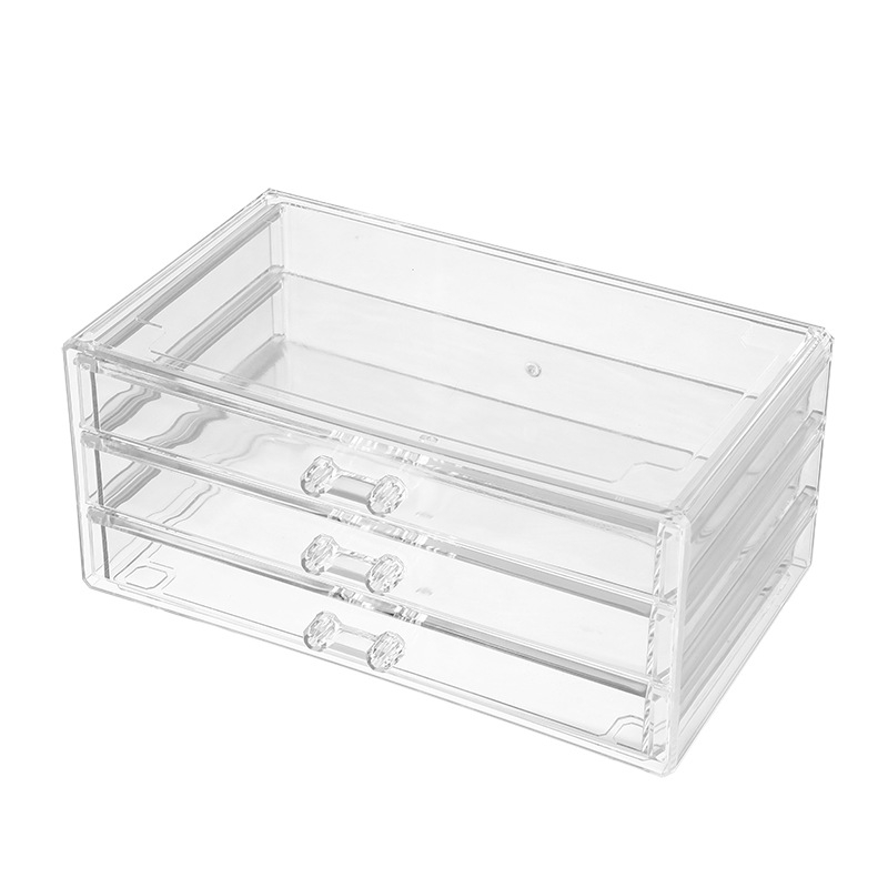 Desktop kozmetički organizator s 5 slojeva, proziran, ladice za ruževe, sjaj za usne i sjenilo.
