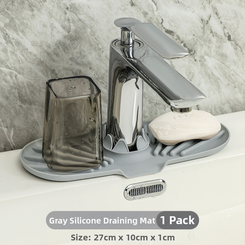 Silikonska podložna za odvod vode u kuhinji – zaštita od kapljica, spremnik za odlaganje, držač čaša, dozator sapuna