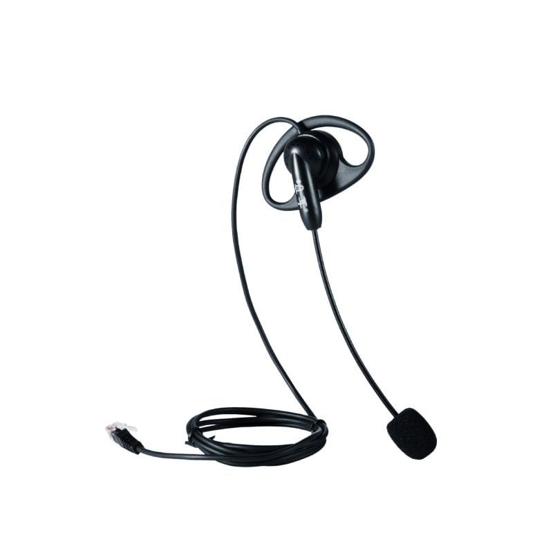 Slúchadlá s háčikom na ucho a mikrofónom, káblové, 3,5 mm TRRS, 32 Ω impedance, 16–22000 Hz rozsah, 2 m kábel