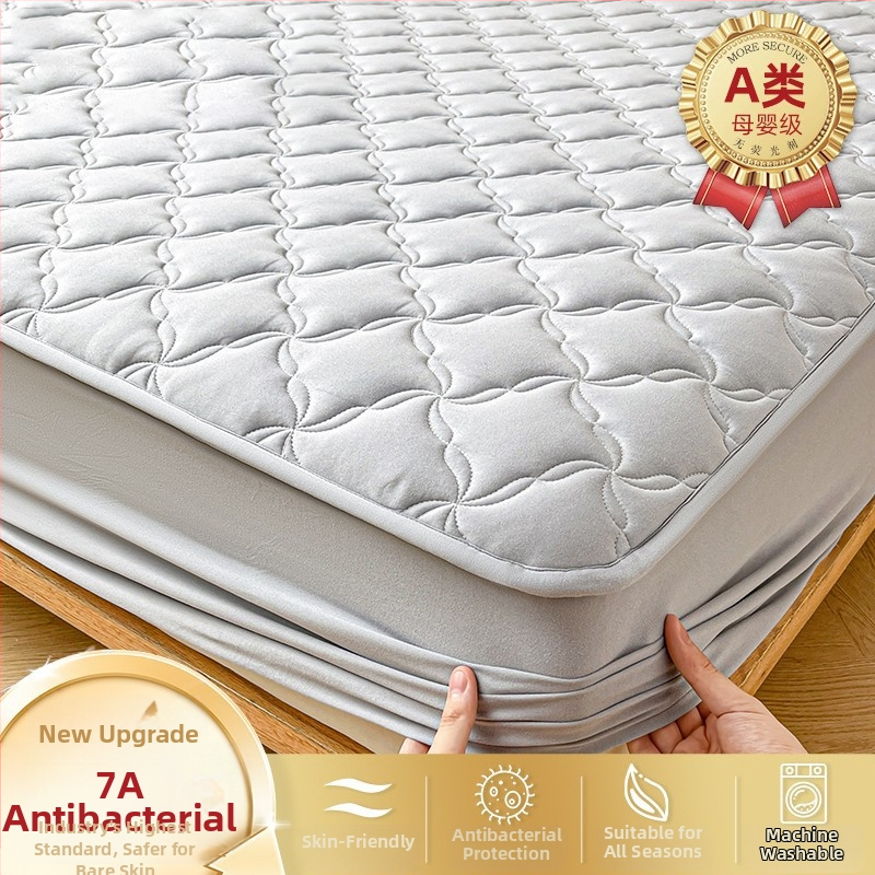 LIFE HOME navlaka za madrac s gumicom | šivana quilt, digitalno tiskanje, materijal: oprana vlakna, uzorak: jednostavan/cvjetni, moderni minimalistički stil