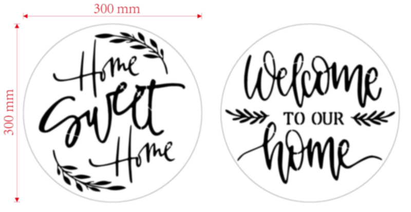 Șabloane decupate pentru desenele copiilor – PET material, forme circulare și pătrate, 9 bucăți pe set