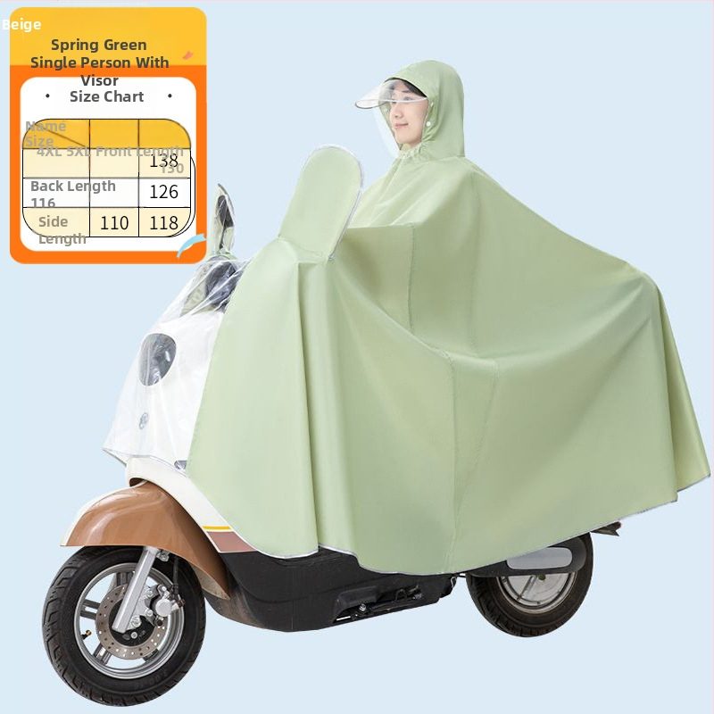 Xin Sports Poncho βροχής για ενήλικες, για ηλεκτρικά αυτοκίνητα και μοτοσικλέτες, Oxford ύφασμα, PVC αδιάβροχο στρώμα, πλήρους σώματος κάλυψη