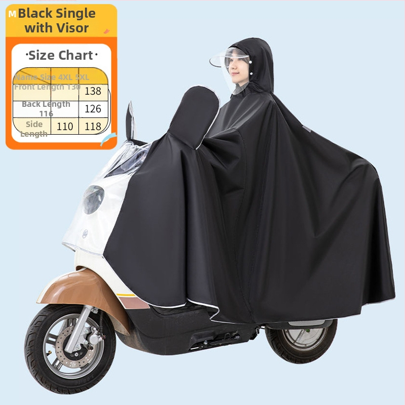 Xin Sports Poncho βροχής για ενήλικες, για ηλεκτρικά αυτοκίνητα και μοτοσικλέτες, Oxford ύφασμα, PVC αδιάβροχο στρώμα, πλήρους σώματος κάλυψη