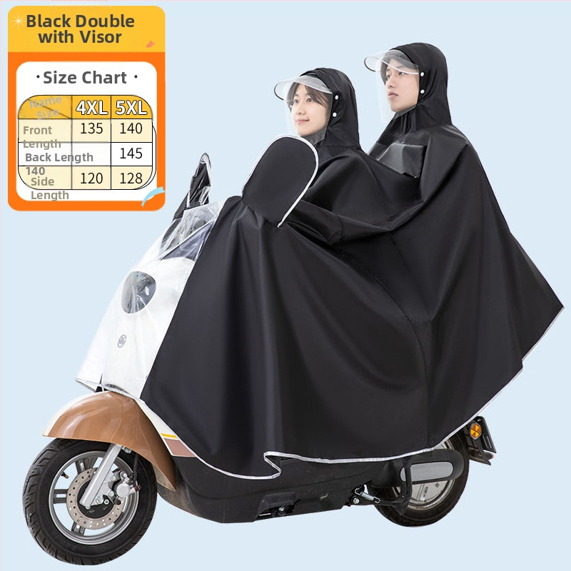 Xin Sports Poncho βροχής για ενήλικες, για ηλεκτρικά αυτοκίνητα και μοτοσικλέτες, Oxford ύφασμα, PVC αδιάβροχο στρώμα, πλήρους σώματος κάλυψη