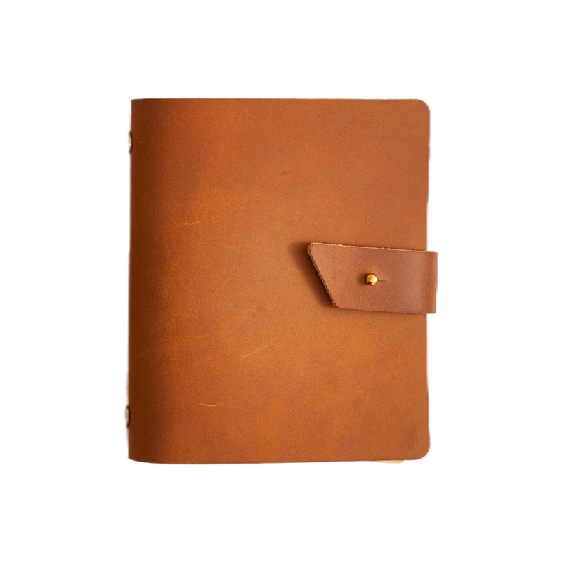 Kožni poslovni dnevnik s rastreskim listovima, Kraft papir, 100 g papir, nehrđajući čelik kovanja