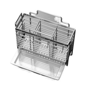 Suport montat pe perete pentru bețișoare, din oțel inoxidabil 304, raft ventilat de drenaj, fără instalare necesară