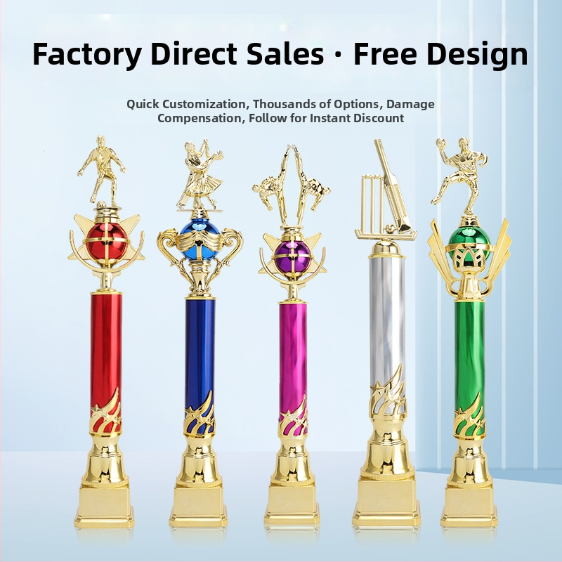 Plastový trofej, prispôsobiteľný potlačou loga, vhodný ako športové ocenenie a firemné darčeky