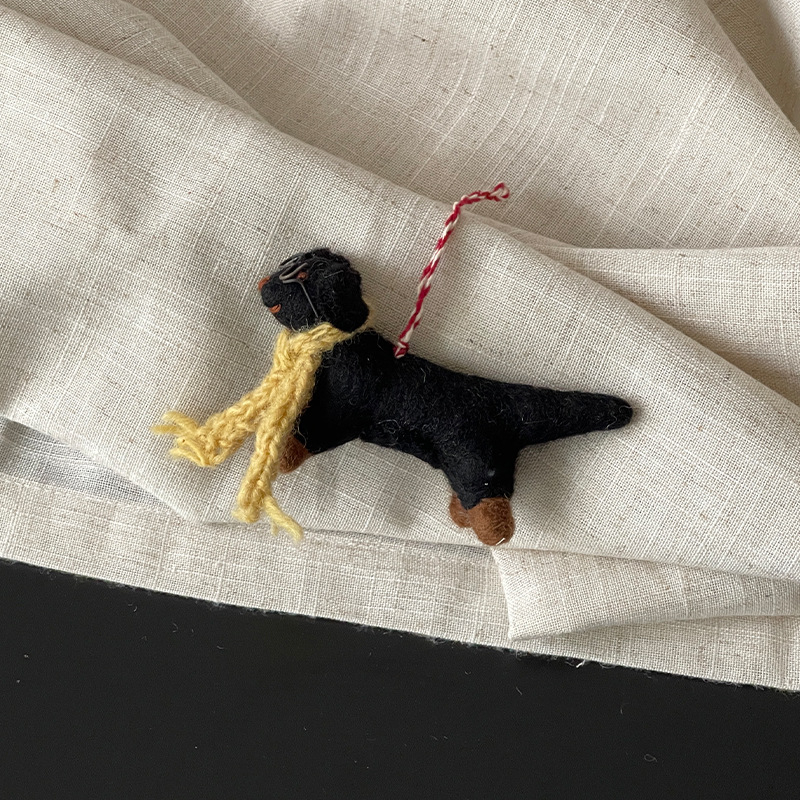 Pandantiv pentru chei din filc de lână — lucrat manual, talisman drăguț pentru geantă, model animal mic, stil drăguț, primăvara 2025