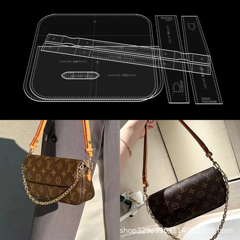 DIY Șablon pentru piele acrilică pentru geantă de umăr – hârtie cu grilă, IP: Fără autorizare