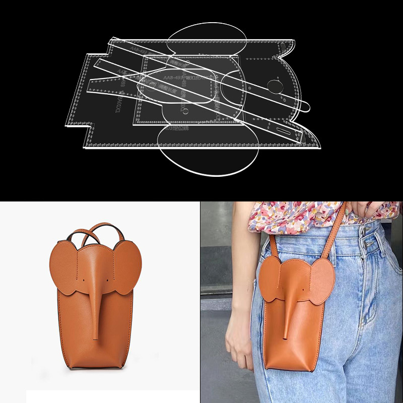 DIY akril sablon bőrművességhez: minta kártyatartóhoz és érmes pénztárcához