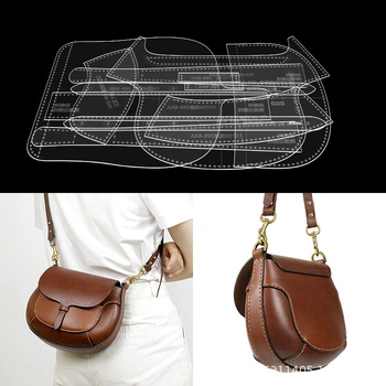 Set șabloane din piele DIY pentru genți saddle/shoulder/messenger – înaltă precizie, ediție profesională, model fără tăiere cu laser, material acrilic