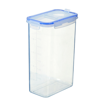 Recipient pătrat din PP, rezistent la umezeală, pentru cereale și gustări, capacitate 2.1–3 L