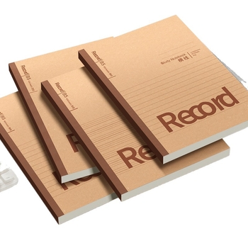 Caiet cu copertă din hârtie Kraft, legătură cu adeziv, hârtie interioară woodfree, 1–50 pagini