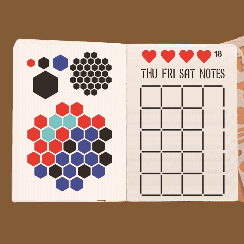 Șablon PET decupat pentru pictură, pentru jurnal DIY cu temă, Goshen Painted, design dantelat, etichetă privată licențiată